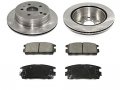 Rear Ceramic Disc Brake Pad And Rotor Kit Compatible With 2010-2017 Gmc Terrain 