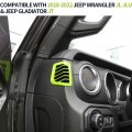 Cherocar Dashboard Side Air Conditioning Vent Trim Cover Interior Accessories Compatible With 2018-2023 Jeep Wrangler Jl Jlu