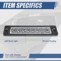 Auto Dynasty Spoiler Model Led Rear Third Brake Light High Mount Stop Lamp For Ford Mustang Lx Hatchback 87-93 Clear Lens