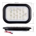 Ocpty 12led Universal Side Marker Light 2pcs White Trailer Lamp Stop Turn Tail Fit For Boats Van Truck Pickups 12v Waterproof