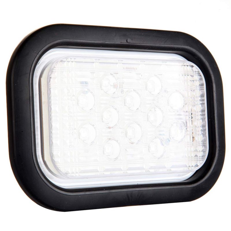 12led Universal Side Marker Light 2pcs White Trailer Lamp Stop Turn Tail Fit For Boats Van Truck Pickups 12v Waterproof Signal