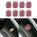 8 Pack Universal Diamond Crystal Car Wheel Tire Valve Caps Tyre Rim Stem Covers Airdust Waterproof For Automobiles Motorcycles
