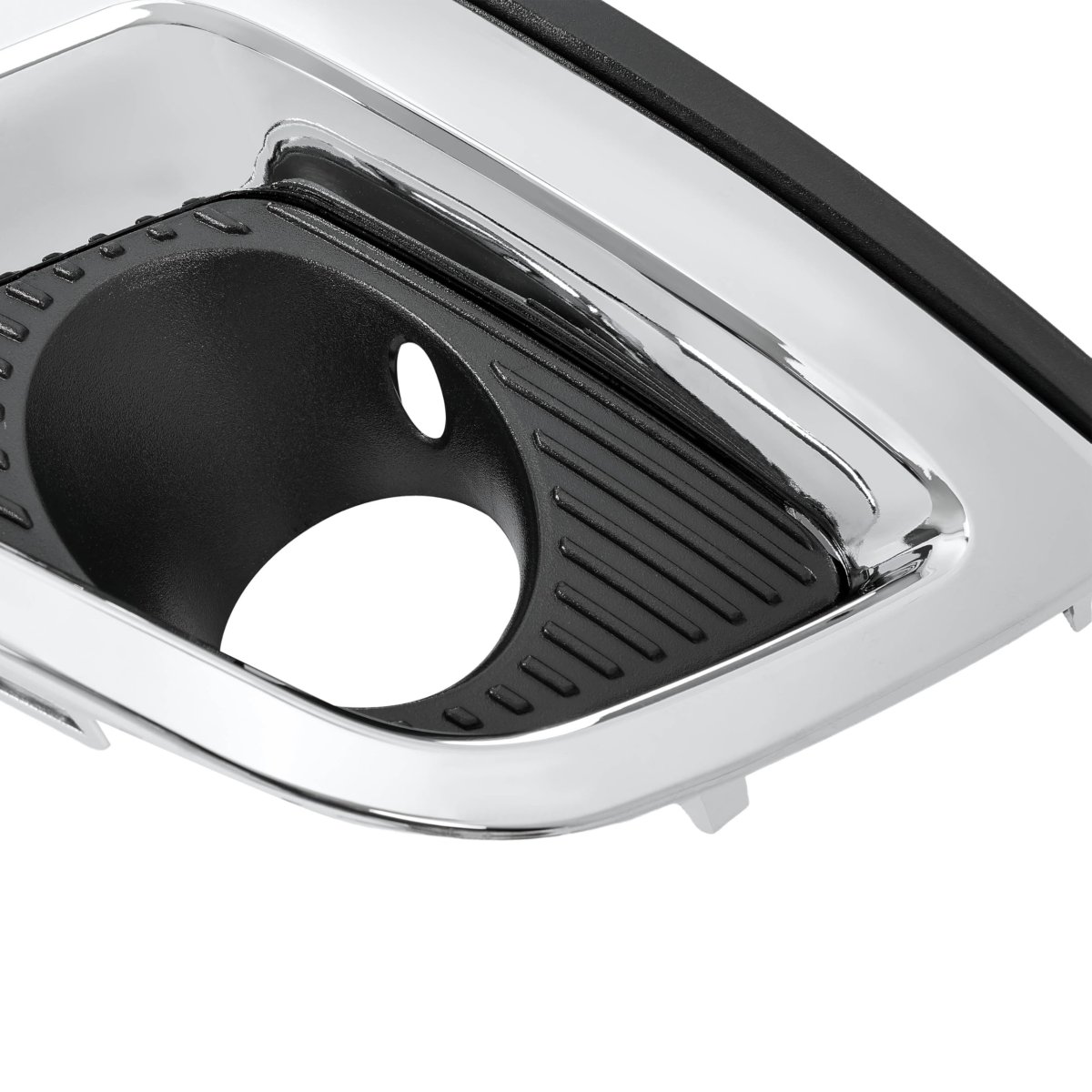 Fog Light Bezels For 2013-2017 Chevy Chevrolet Traverse Right Left Front Bumper Lamp Cover Plastic Abs Black Silvery Textured