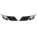 Fog Light Bezels For 2013-2017 Chevy Chevrolet Traverse Right Left Front Bumper Lamp Cover Plastic Abs Black Silvery Textured
