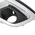 Fog Light Bezels For 2013-2017 Chevy Chevrolet Traverse Right Left Front Bumper Lamp Cover Plastic Abs Black Silvery Textured