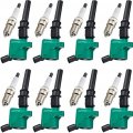 Ena Set Of 8 Spark Plug And Professional Ignition Coil Ford Mercury Lincoln F-150 Mustang Town Car Grand Marquis Expedition 
