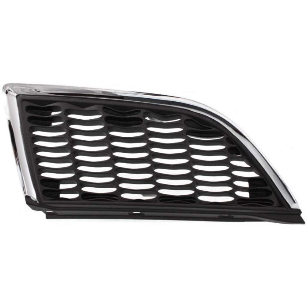 Passenger Side Grille Assembly For Mitsubishi Galant 2004 2005 2006 Plastic Chrome Shell With Painted Silver Gray Insert
