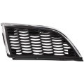 Passenger Side Grille Assembly For Mitsubishi Galant 2004 2005 2006 Plastic Chrome Shell With Painted Silver Gray Insert