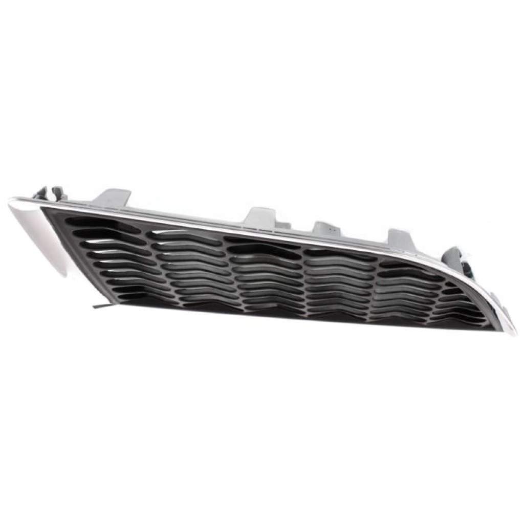 Passenger Side Grille Assembly For Mitsubishi Galant 2004 2005 2006 Plastic Chrome Shell With Painted Silver Gray Insert