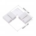 Uxcell 10mm 5p L-shape Led Strip Connector Right Angle Corner Connectors Clip For 5050 3528 Rgbw 5 Conductor Lights To 10pcs