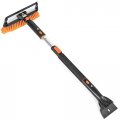 Birdrock Home 39 Extendable Snow Brush With Detachable Ice Scraper For Car 11 Wide Squeegee Bristle Head Size Suv Lightweight 