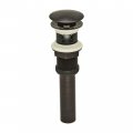 Pf Waterworks Pf0712-orbdecodrainpush Pop-up Sink Drain With Overflow Umbrella Cap Plated Abscap Dia 2 5 In Oil Rubbed 