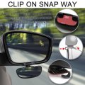 Small Blind Spot Mirror Adjustable 360 Degrees Rotation Convex Hd Glass Side Rearview With Clip On And Sticker For Cars Trucks