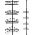 Yescom 4 Tier Metal Corner Shelf Caddy Bathroom Wall Rack Storage Organizer Soap Holder