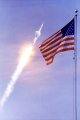 24x36 Gallery Poster Apollo 11 Saturn V Rocket With American Flag 