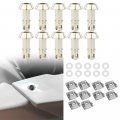 17mm Universal Quick Release Fasteners Fairing Bolts Studs Quarter Turn With Clips 1 4 Fit For Race Fairings Silver 