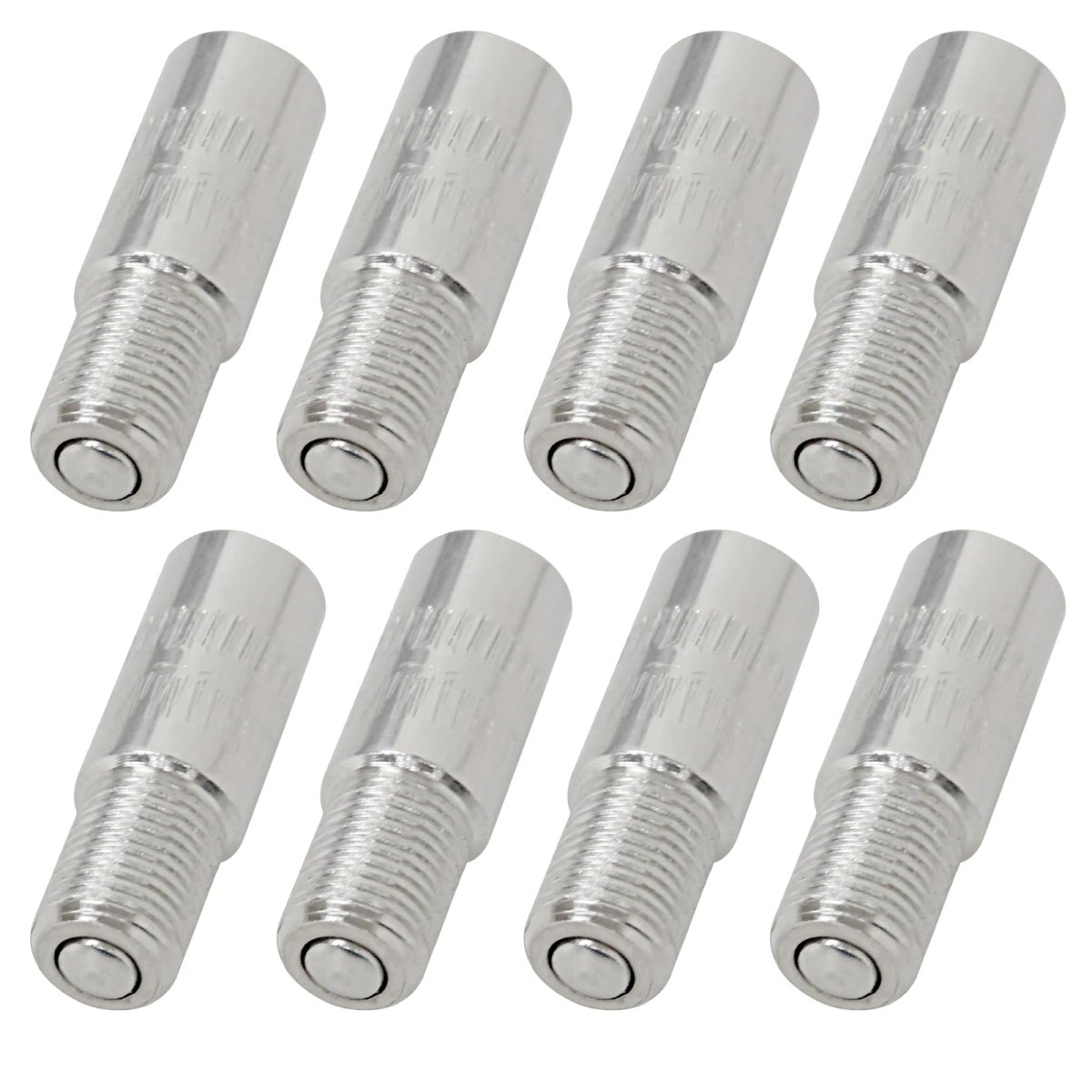 27mm Valve Stem Extensions Silver Brass Tire Cap Extender Adapter For Car Motorcycle Truck 8 Pieces