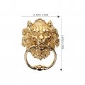 Jojofuny Lion Head Door Knocker Knob With Pull Ring And Gate Antique Chinese Handle For Decor Golden