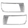 Hecasa Front Pair Headlight Bezel For Peterbilt 377 Turck Replacement 16-07213 Light Lamp Headlamp Door Cover Trim Plastic Abs 