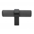Gliderite Hardware 2-1 4 In Knurled European Steel Cabinet T-bar Knob 8002-t 10 Matte Black 