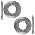 Caltric Set Of 2 Front Or Rear Axel Castle Nuts Pins Compatible With Honda Fl400r Pilot 1989-1990