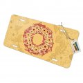 Graphics More Autumn Fall Wreath Sunflowers Novelty Metal Vanity Tag License Plate