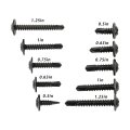 380 Piece Self Drilling Screws Kit For Metal And Wood 410 Stainless Steel 8 10 Phillips Modified Truss Head Black Oxide Coated