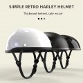 Street Beanie Motorcycle Helmet Classic Retro Halfs Motorbike Skull Cap Chopper German Style Helmet Dot Approved For Men Women