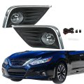 1 Pair Front Fog Lights Replacement For Altima 2016-2018 Left And Right Side With Bezel Switch 261508990a 622579hs0b 