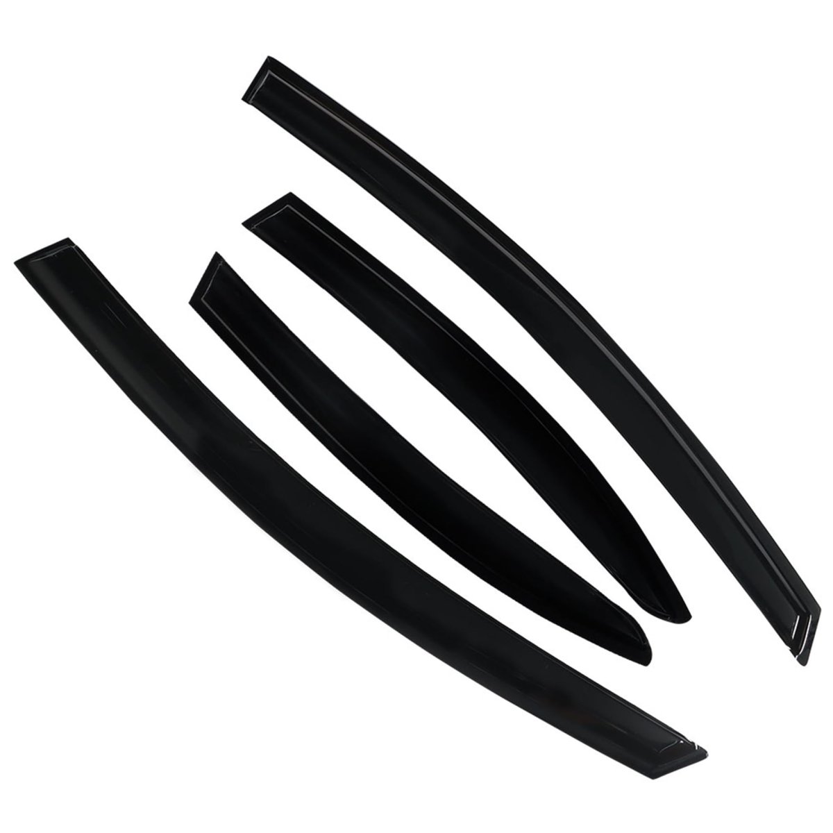 Window Visors Shade Sun Rain Wind Guards For Civic 4 Door Sedan 2006 2011 Pieces Black Acrylic Side Deflectors