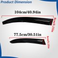 Window Visors Shade Sun Rain Wind Guards For Civic 4 Door Sedan 2006 2011 Pieces Black Acrylic Side Deflectors
