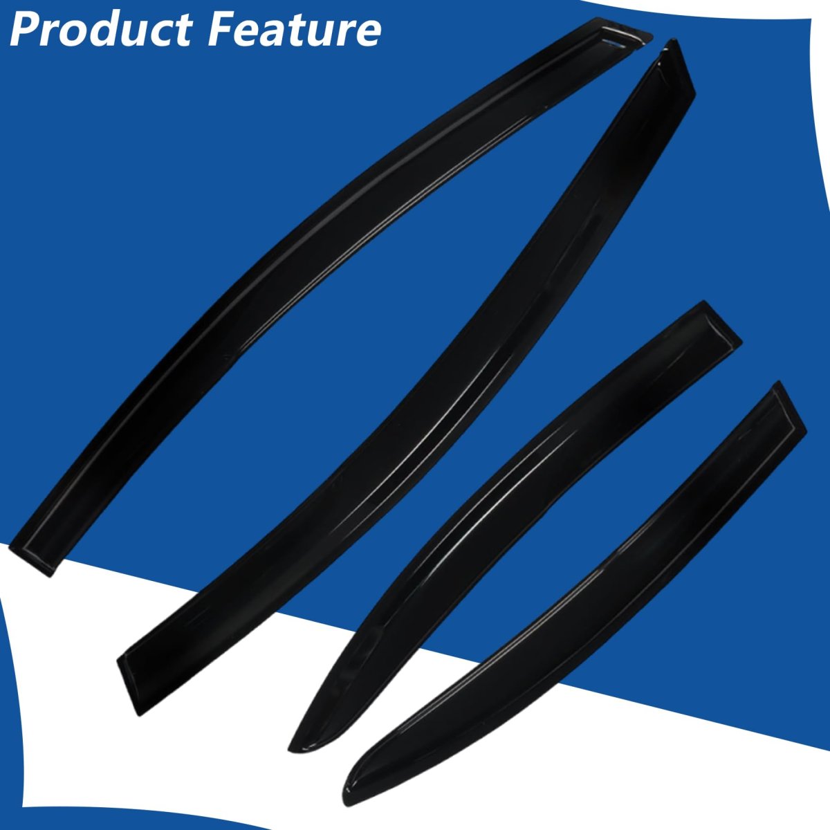 Window Visors Shade Sun Rain Wind Guards For Civic 4 Door Sedan 2006 2011 Pieces Black Acrylic Side Deflectors