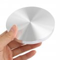 Uxcell Household Tea Table Glass Top Circle Aluminum Disc Adapter 99mm Dia Silver Tone