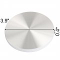 Uxcell Household Tea Table Glass Top Circle Aluminum Disc Adapter 99mm Dia Silver Tone