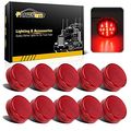 Partsam 10x 2 5 Round Side Marker Light Clearance 13 Diodes Universal Use Sealed Red