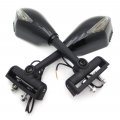 Smt-led Turn Signal Integrated Glass Mirror Compatible With Suzuki Hayabusa Yamaha Gloss Black B075vlpgc2