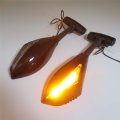 Smt-led Turn Signal Integrated Glass Mirror Compatible With Suzuki Hayabusa Yamaha Gloss Black B075vlpgc2