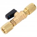 Air Conditioner Ball Valve Adapter G1 4 Brass Refrigeration Automotive Conditioning Connector Core Remover Installer Tool