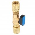 Air Conditioner Ball Valve Adapter G1 4 Brass Refrigeration Automotive Conditioning Connector Core Remover Installer Tool 