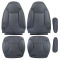 Partszen Driver Passenger Bottom Top Seat Cover Armrest Leather Gray Fit For Ford Bronco 1992-1996 
