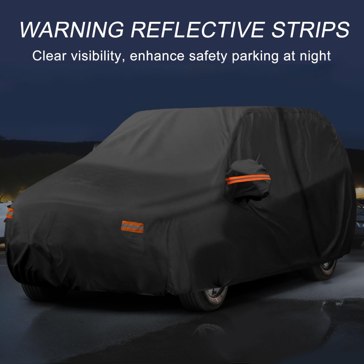 Car Cover Outdoor Waterproof Sun Rain Snow Hail Protection With Left Side Door Zipper 210d-pu For Lincoln Aviator