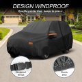 Car Cover Outdoor Waterproof Sun Rain Snow Hail Protection With Left Side Door Zipper 210d-pu For Lincoln Aviator