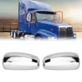 Chrome Mirror Cover Pair For 1997-2010 International 9200 9400i Left And Right Side Exterior Covers 