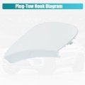 Uxcell 1 Pair Front Left Right Bumper Tow Hook Cover Towing Eye Cap For Mercedes-benz Gle 400 2016-2019 No A2928854922