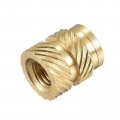 Uxcell Knurled Insert Nuts 60pcs M3 X 6mm L 5mm Od 3d Printing Brass Female Threadeds Heat Set Insert Embedment Nut