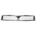 Front Grille Assembly For Mitsubishi Galant 1999 2000 2001 Chrome Shell With Painted Black Insert Plastic Mr275200 Mi1200222 