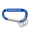Officially Licensed Jeep Wrangler Laser Etched Blue Metal Carabiner Keychain With Split Key Rings 3 In X 1 5