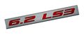 6 2 Ls3 Red On Silver Highly Polished Real Aluminum Emblem