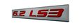 6 2 Ls3 Red On Silver Highly Polished Real Aluminum Emblem