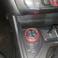 Air Conditioner 4wd Wheel Drive Switch Knob Ring Cover Trim For Jeep Compass 2017-2020 Automatic Cars 4pcs Set Red Aluminum